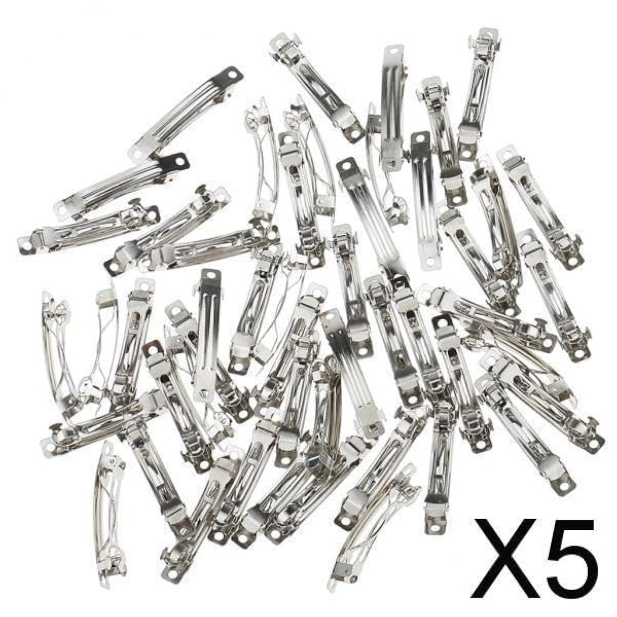 50 Pieces Blank French Barrette Hair Clips for DIY Crafting